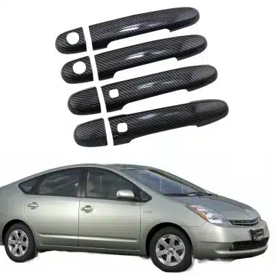Carbon Fiber Texture Door Handle Covers for 2005-2009 Toyota Prius NHW20 Exterior Trim Guards Carbon Fiber Texture Door Handle Covers for 2005-2009 Toyota Prius NHW20 Exterior Trim Guards