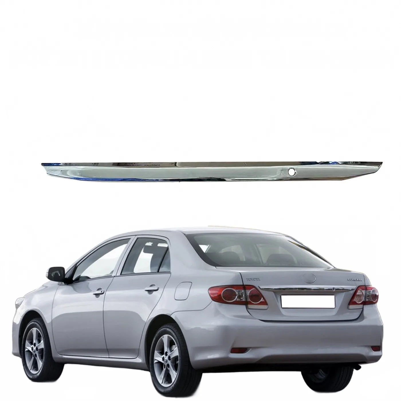 Rear Trunk Lid Tailgate Trim Molding Chrome Decorative Strip for Toyota Corolla 2011