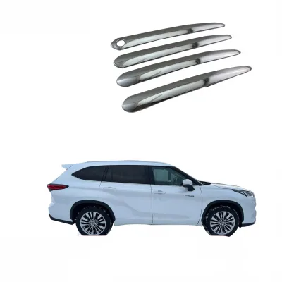 Chrome Exterior Door Handle Trims for Toyota Highlander 2021-2023 Decor Protection Guards Chrome Exterior Door Handle Trims for Toyota Highlander 2021-2023 Decor Protection Guards