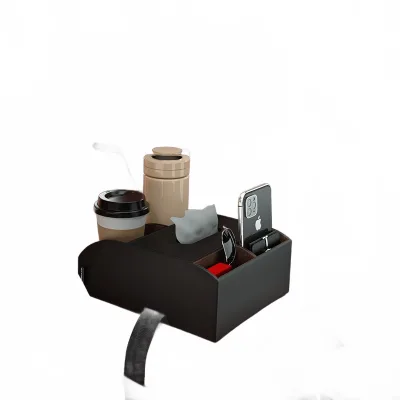 Universal Car Armrest Box Organizer with Tissue Holder and Dual Cup Holders Multi-Functional Console Storage Box Universal Car Armrest Box Organizer with Tissue Holder and Dual Cup Holders Multi-Functional Console Storage Box