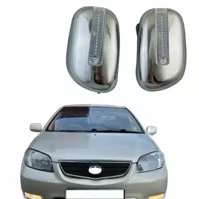 Chrome Exterior Rearview Mirror Cover with LED Turn Signal Lamp for Toyota Vios 2003 Chrome Exterior Rearview Mirror Cover with LED Turn Signal Lamp for Toyota Vios 2003