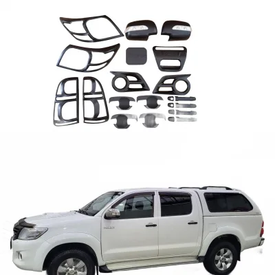 Matte Black Plated ABS Chrome Trim Decor Kit for Hilux Vigo 2012-2014 Models Matte Black Plated ABS Chrome Trim Decor Kit for Hilux Vigo 2012-2014 Models