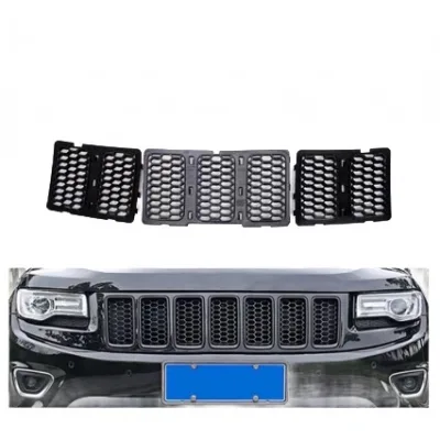 Front Bumper Honeycomb Grille Mesh Inserts Matte Black for 2014-2016 Jeep Grand Cherokee Front Bumper Honeycomb Grille Mesh Inserts Matte Black for 2014-2016 Jeep Grand Cherokee