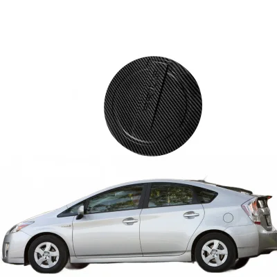 Fuel Tank Gas Cap Cover Trim with Carbon Fiber Pattern Glossy Black Housing for Toyota Prius 30 2010-2016 Fuel Tank Gas Cap Cover Trim with Carbon Fiber Pattern Glossy Black Housing for Toyota Prius 30 2010-2016