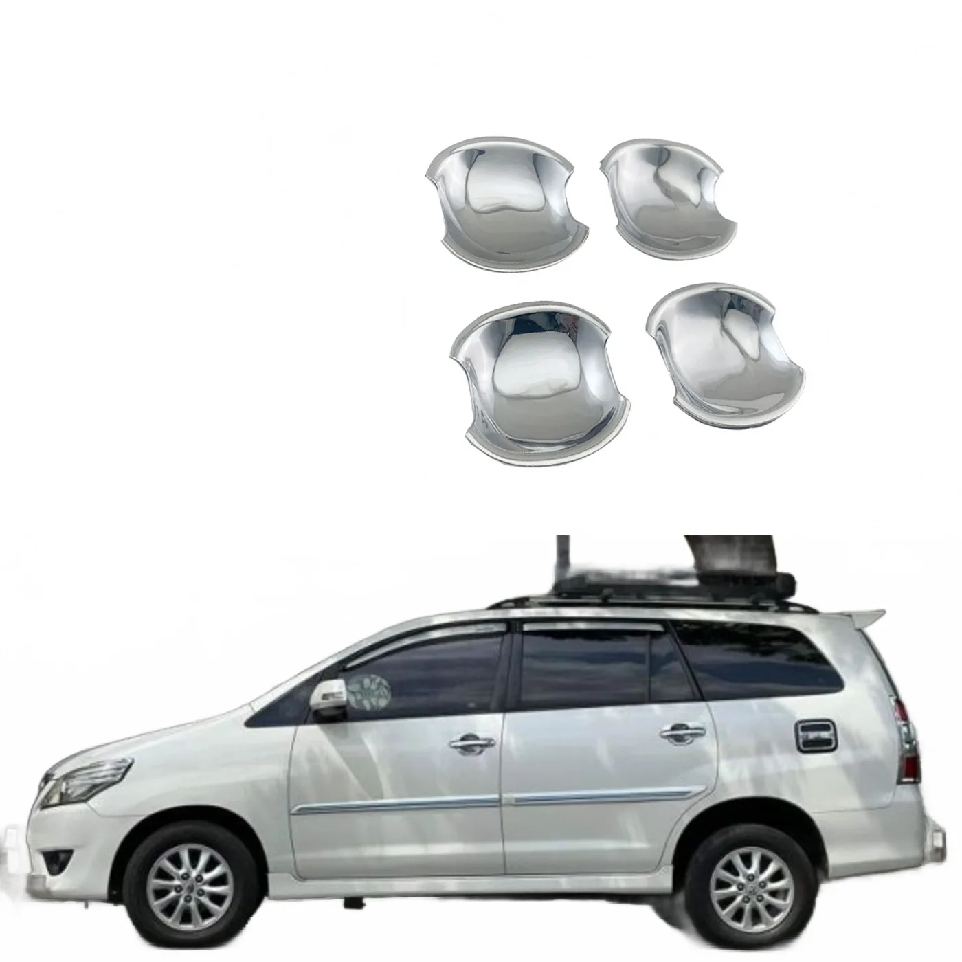 Chrome Door Handle Bowl Cover Trim for Toyota Hilux Vigo Innova Fortuner 2004-2014