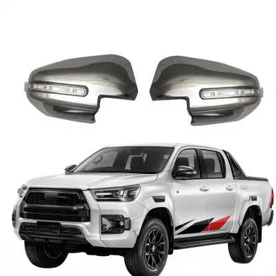 Side Mirror Cover with LED Turn Signal Light for Toyota Hilux Revo 2016-2024 Side Mirror Cover with LED Turn Signal Light for Toyota Hilux Revo 2016-2024