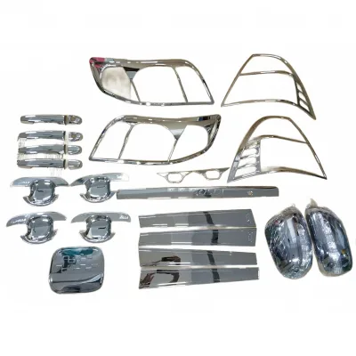 Chrome Exterior Trim Set for 2005 Toyota Corolla – Door Handle Covers, Side Mirror Housing, Tail Light Guards, and Fuel Tank Cap Covers Chrome Exterior Trim Set for 2005 Toyota Corolla – Door Handle Covers, Side Mirror Housing, Tail Light Guards, and Fuel Tank Cap Covers