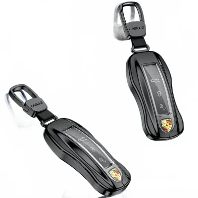 Aluminum Alloy Key Fob Shell Case and Keychain Protector compatible with Porsche 911 Cayenne Macan Panamera Aluminum Alloy Key Fob Shell Case and Keychain Protector compatible with Porsche 911 Cayenne Macan Panamera