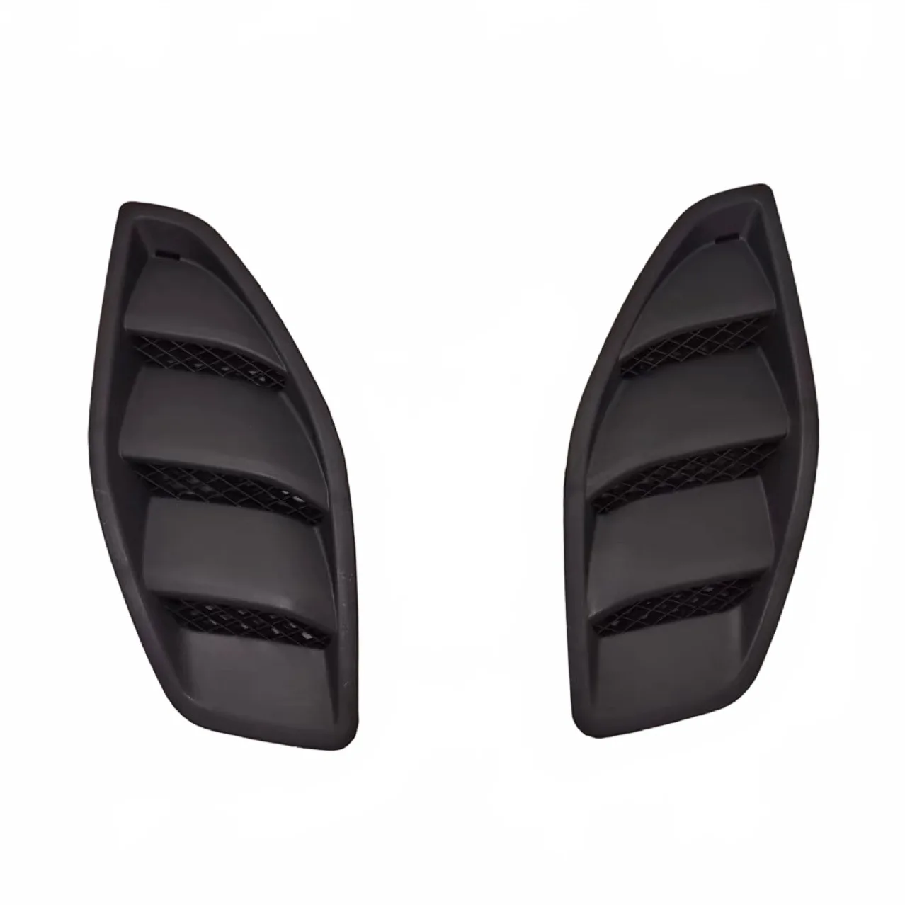 Hood Vent Decorative Grille Bezels Pair Black for Jeep Wrangler JK JL JT Gladiator BJ40 10th Anniversary Style