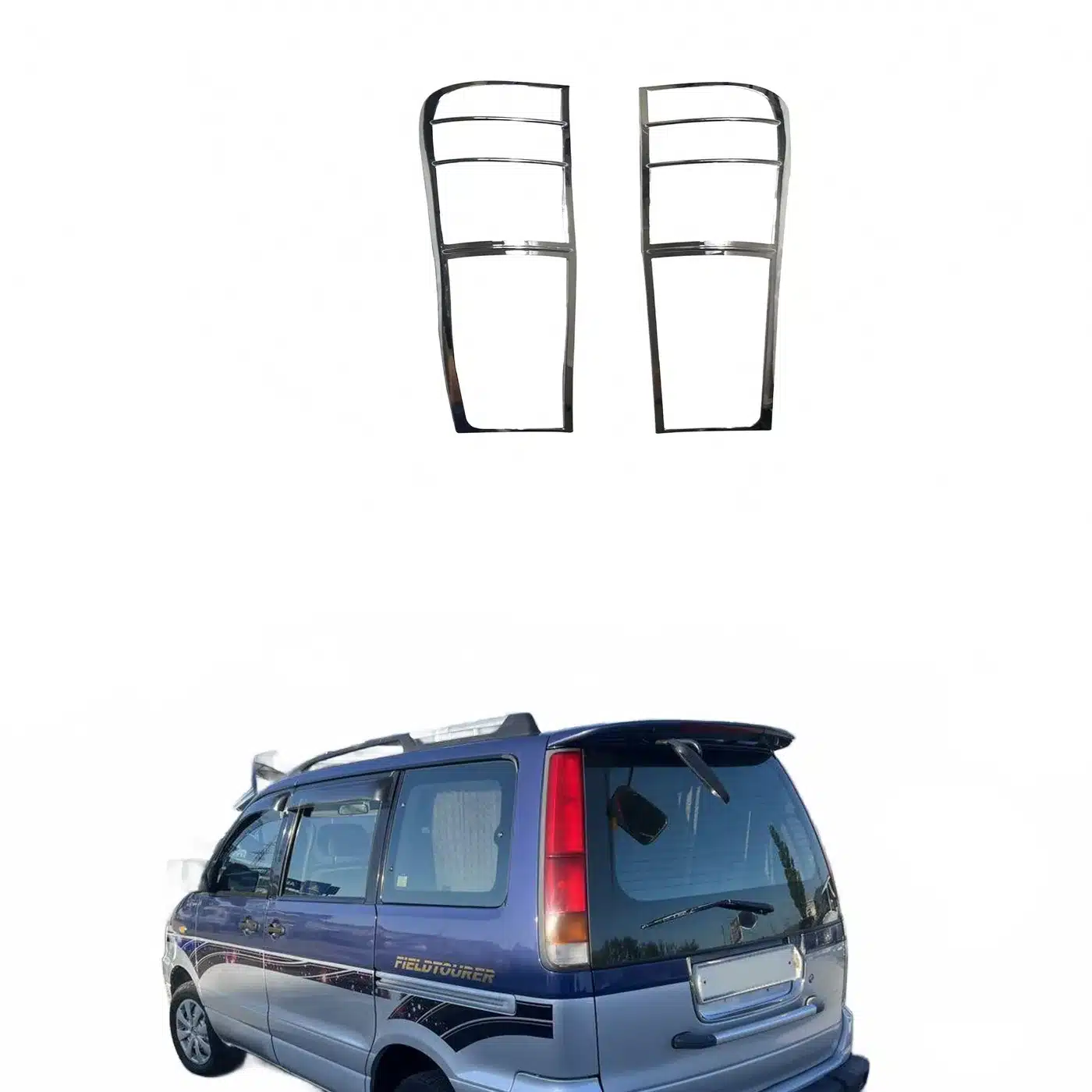 Rear Tail Light Covers Trim for Toyota Noah 1996-2000, Chrome ABS Plastic Exterior Guards