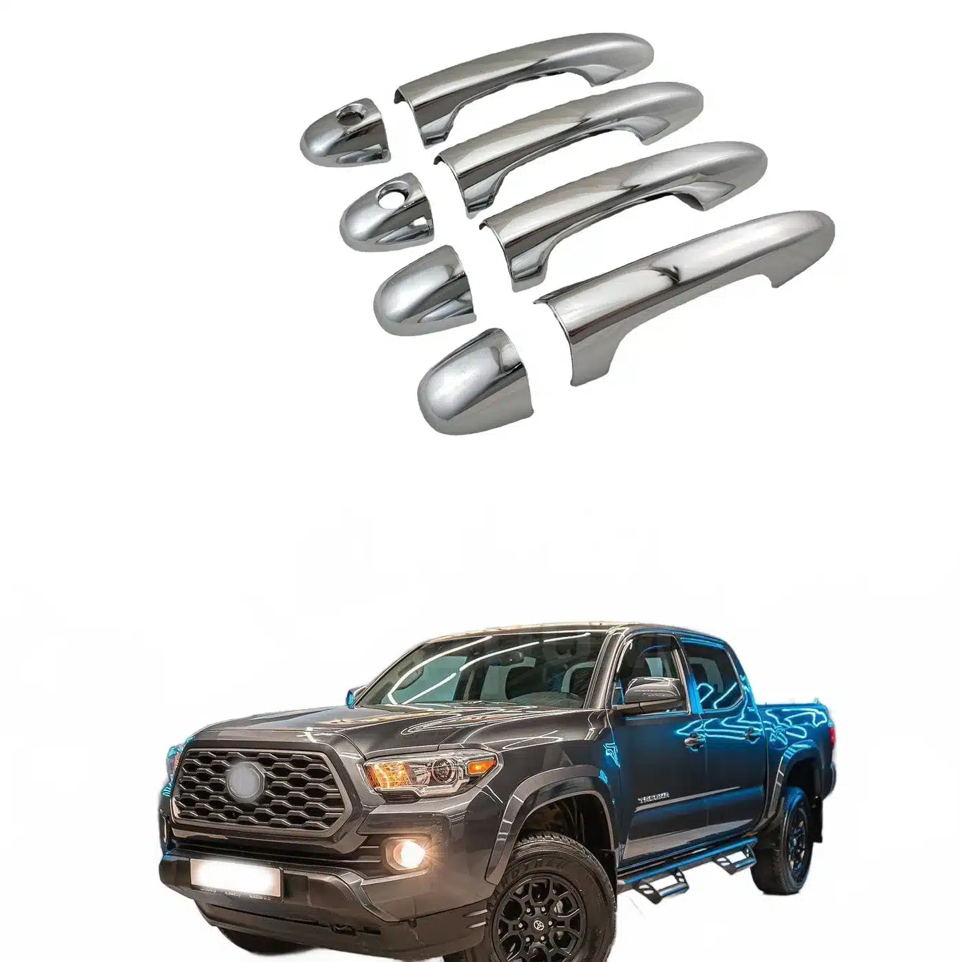 Exterior Door Handle Cover Trim Kit for Toyota Tacoma 2016-2022, ABS Protection Accents