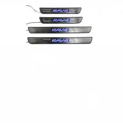 LED Door Sill Scuff Plates Stainless Steel Guard Protectors with Blue Light Compatible with RAV4 2013-2014 LED Door Sill Scuff Plates Stainless Steel Guard Protectors with Blue Light Compatible with RAV4 2013-2014