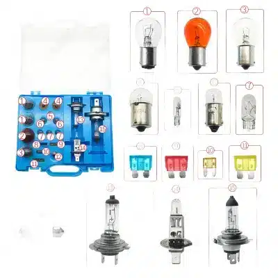 20-Piece 12V Automotive Halogen Bulb Combo Kit H1 H4 H7 T4W R5W W5W ATC Headlight and Signal Lamp Set 20-Piece 12V Automotive Halogen Bulb Combo Kit H1 H4 H7 T4W R5W W5W ATC Headlight and Signal Lamp Set