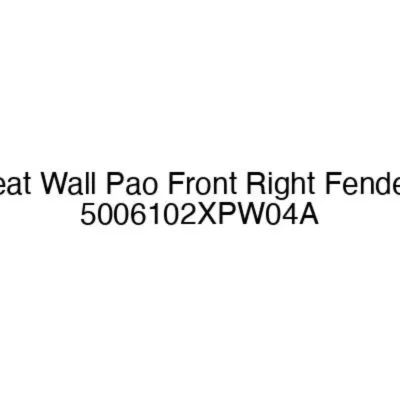 For Great Wall Pao Front Right Fender Flare 5006102XPW04A For Great Wall Pao Front Right Fender Flare 5006102XPW04A