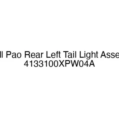 For Great Wall Pao Rear Left Tail Light Assembly Chrome 4133100XPW04A