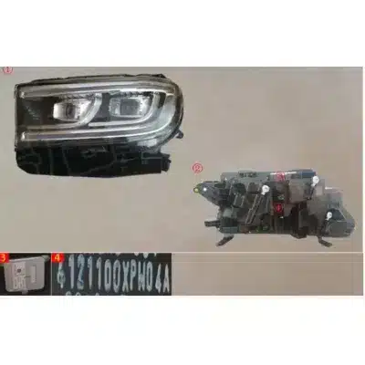 Left Headlight Assembly for Great Wall Pao Pickup, Compatible with OEM 4121100XPW04A Left Headlight Assembly for Great Wall Pao Pickup, Compatible with OEM 4121100XPW04A