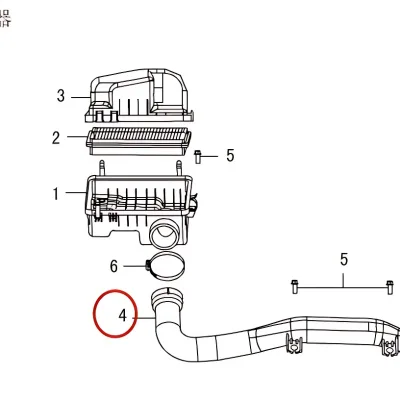 GWM Wingle 3 Air Filter Intake Hose Pipe – 1109120-P21 GWM Wingle 3 Air Filter Intake Hose Pipe – 1109120-P21
