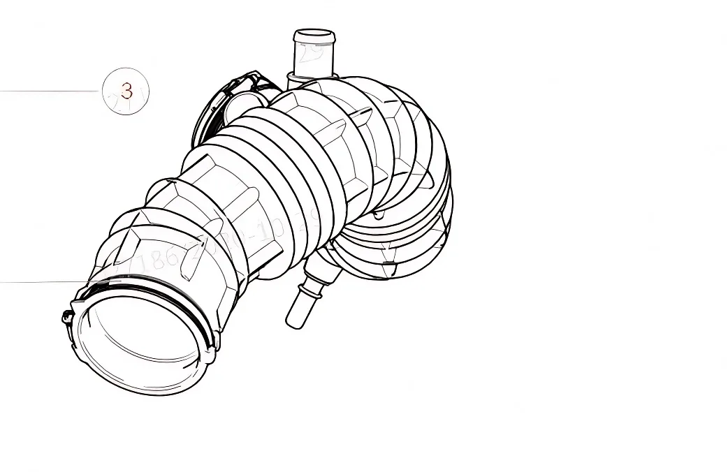 Air Filter Intake Hose for Haval H6 (3rd Gen) B01 Chassis – 1132102XGW01A
