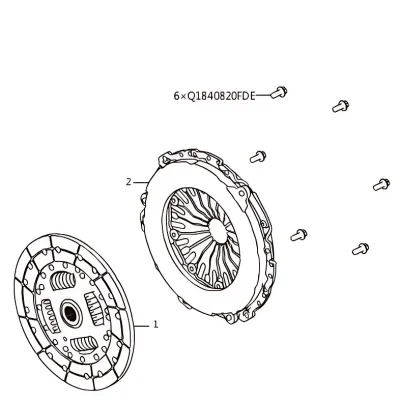 GWM Clutch Pressure Plate Assembly for GW4D20M 2.0L Diesel Engine (1601100XP6JXA) GWM Clutch Pressure Plate Assembly for GW4D20M 2.0L Diesel Engine (1601100XP6JXA)
