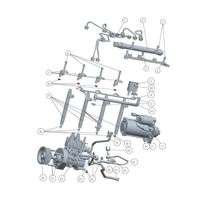 Sida Power Fuel Return Pipe Assembly for SD4V25 2.5L Diesel Engine Sida Power Fuel Return Pipe Assembly for SD4V25 2.5L Diesel Engine