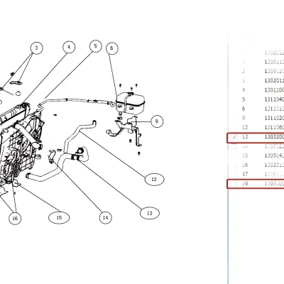 JAC Motors Shuailing T6 Upper Radiator Hose – 1303100P31G3 JAC Motors Shuailing T6 Upper Radiator Hose – 1303100P31G3