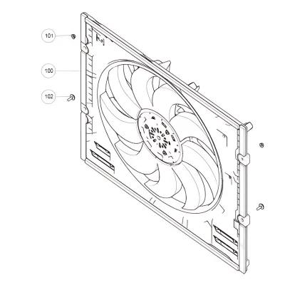 Tank 500 Radiator Cooling Fan Assembly – Part No. 1308101XGW04A Tank 500 Radiator Cooling Fan Assembly – Part No. 1308101XGW04A