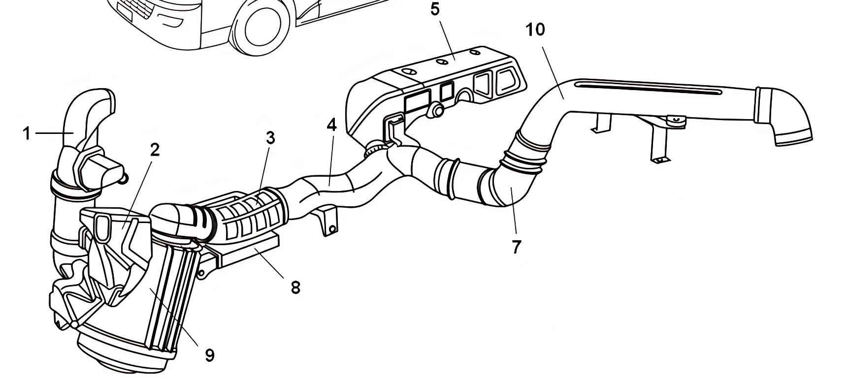 Joylong Air Filter Intake Hose for Hiace / Commuter – 17894-30010