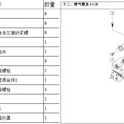 Jiangxi Isuzu EGR Pipe Assembly for JE4D25 2.5L Diesel Engine – 1207040RAA