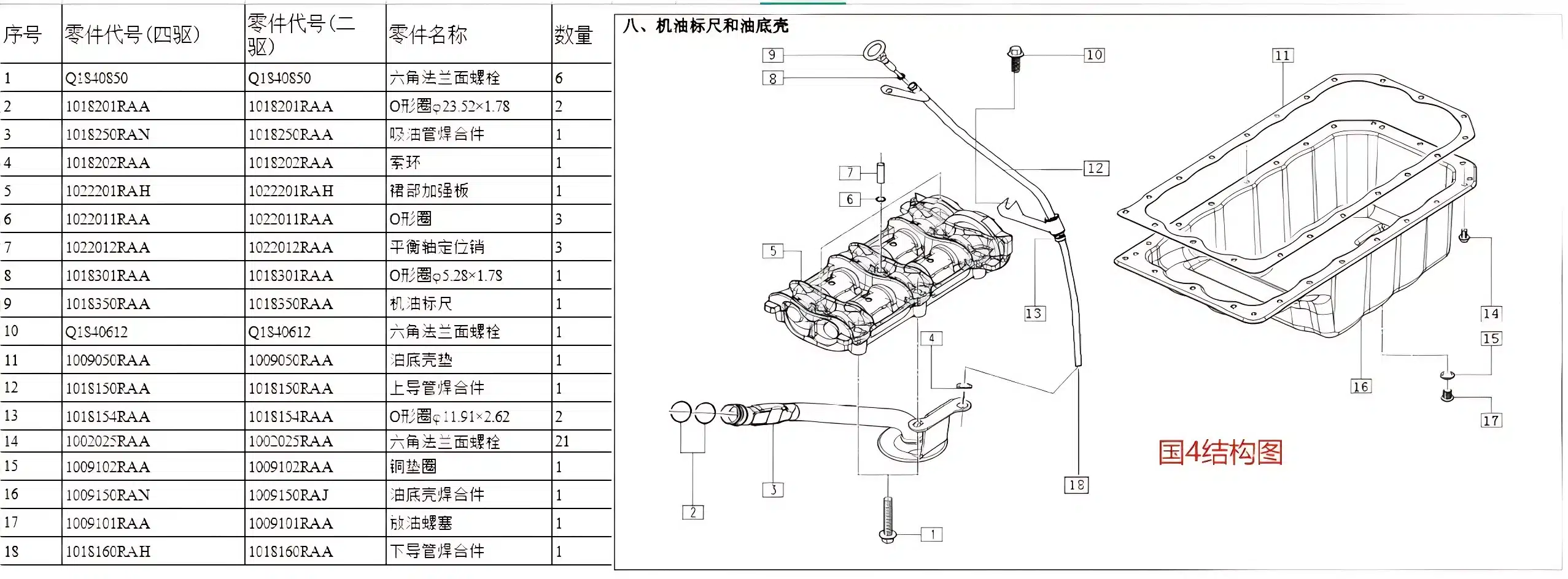 Jiangxi Isuzu Oil Pan Bolt for JE4D25 2.5T Diesel Engine – 1009101RAA