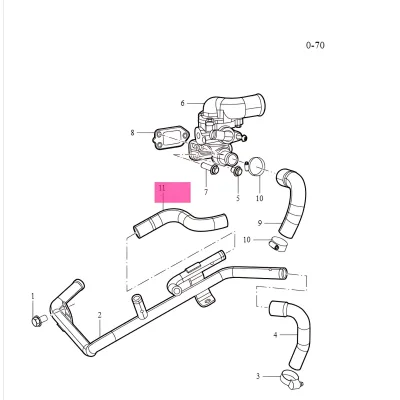 Jiangxi Isuzu Oil Cooler Water Pipe for JE4D25Q5 2.5L Diesel Engine – 1306012RAA Jiangxi Isuzu Oil Cooler Water Pipe for JE4D25Q5 2.5L Diesel Engine – 1306012RAA