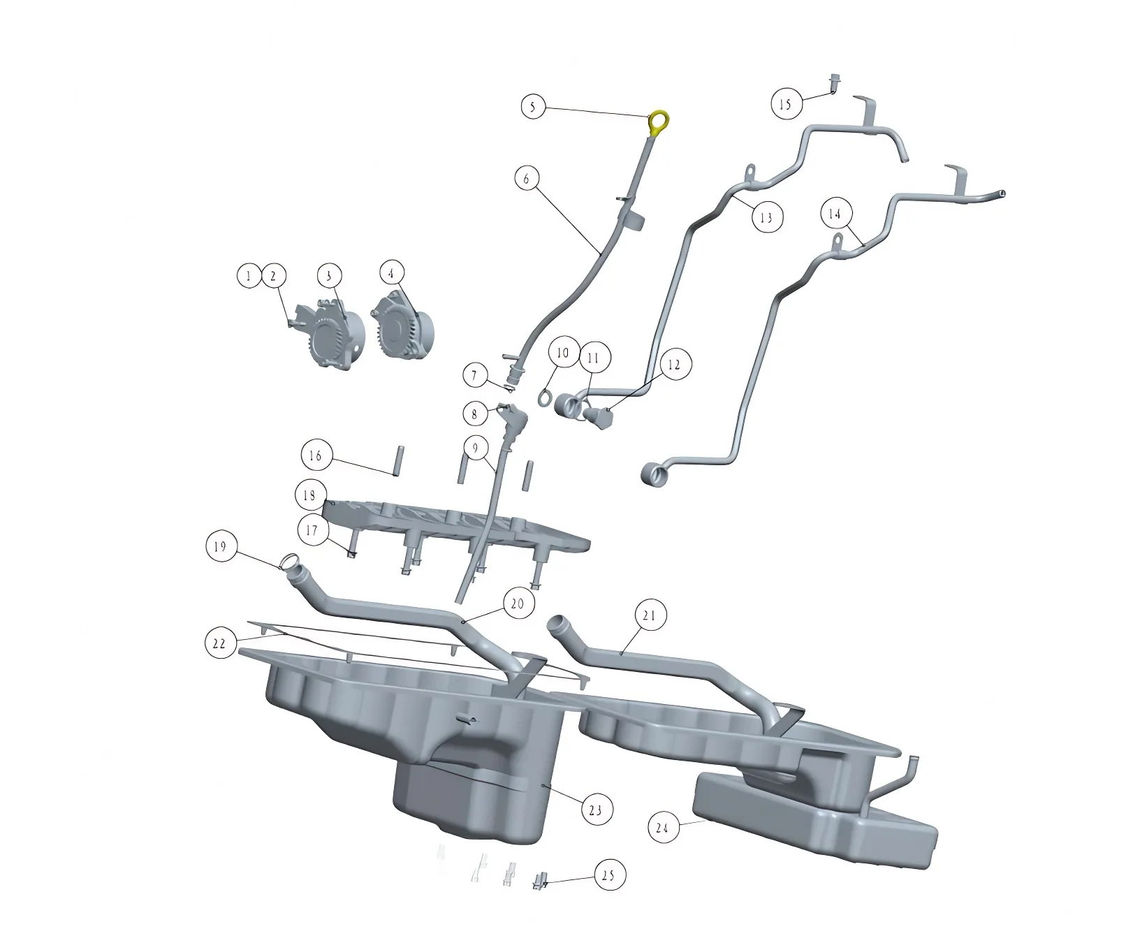 Sida Power Oil Strainer Assembly for SD4V25 2.5L Diesel Engine – 1010010S2-V1055R-33A