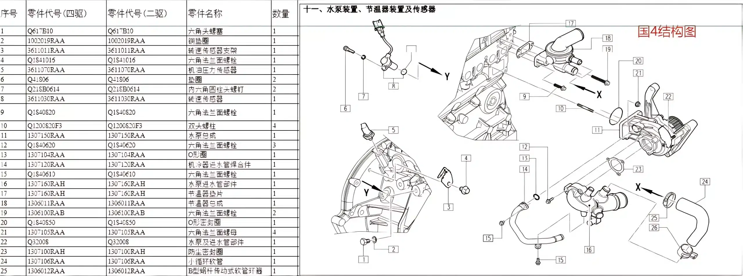 Jiangxi Isuzu JE4D25 2.5L Engine Thermostat Gasket – 1306011RAA
