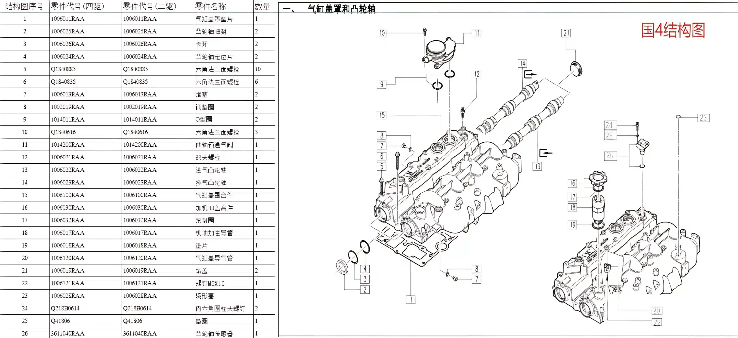 VM Motori VMR425 2.5L Intake Camshaft Assembly – 1006022RAA