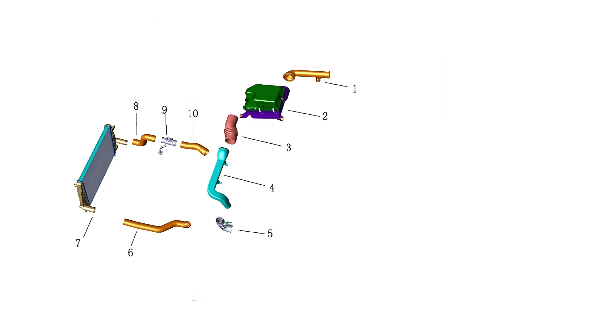 JAC Motors Shuailing T6 Intercooler Assembly – Part No. 1109300P3010B