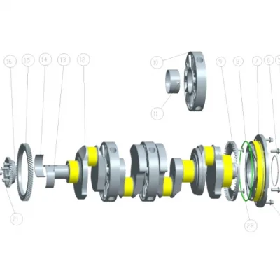 Sida Power Crankshaft Pulley for SD4V25 2.5T Diesel Engine – 1005046-V1055R Sida Power Crankshaft Pulley for SD4V25 2.5T Diesel Engine – 1005046-V1055R
