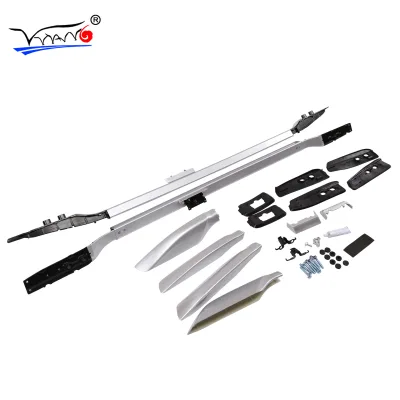 Silver Aluminum Alloy Roof Rack Side Rails for 2011-2023 Toyota Land Cruiser Prado 150 FJ150, 75kg Load Capacity Silver Aluminum Alloy Roof Rack Side Rails for 2011-2023 Toyota Land Cruiser Prado 150 FJ150, 75kg Load Capacity