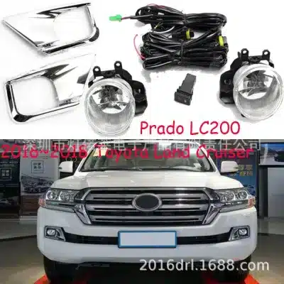 LED Fog Lamp with Daytime Running Light Assembly for 2016-2018 Toyota Land Cruiser LC200, Front Bumper Fog Lights Kit LED Fog Lamp with Daytime Running Light Assembly for 2016-2018 Toyota Land Cruiser LC200, Front Bumper Fog Lights Kit