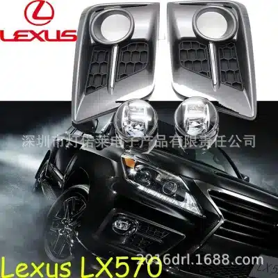 LED Fog Light Daytime Running Light Assembly for 2012-2015 Lexus LX570, 6000K White, 12V 10W LED Fog Light Daytime Running Light Assembly for 2012-2015 Lexus LX570, 6000K White, 12V 10W