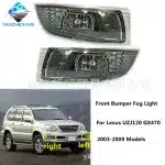 Front Bumper Passenger Side Fog Light Replacement for 2003-2009 Lexus GX470, Halogen Fog Lamp Right