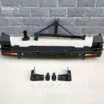 Heavy Duty Steel Rear Bumper with Spare Tire Carrier for 2006-2009 Toyota Land Cruiser Prado LC120, Off-Road Competitive Style