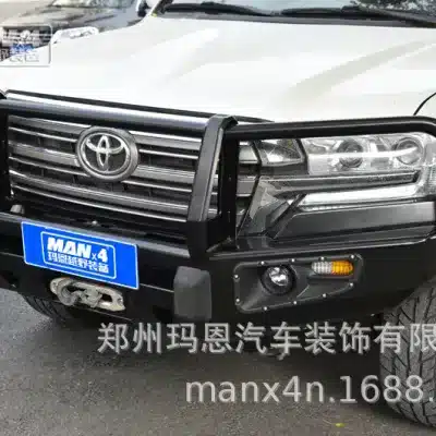 Heavy-Duty Carbon Steel Off-Road Front Bumper with Winch Mount for Toyota Land Cruiser LC200 2016-2019 Heavy-Duty Carbon Steel Off-Road Front Bumper with Winch Mount for Toyota Land Cruiser LC200 2016-2019