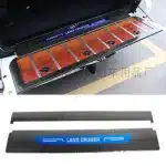 Rear Bumper Guard & Sill Protector Set for 2008-2018 Toyota Land Cruiser LC200, Black Brushed Stainless Steel, 4PCS