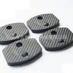 4PCS Door Lock Buckle Covers Carbon Fiber Pattern Protector for Toyota FJ Cruiser, Sequoia, WISH