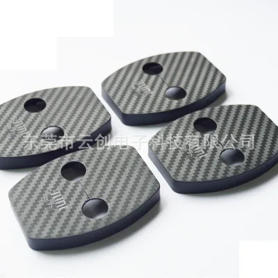 4PCS Door Lock Buckle Covers Carbon Fiber Pattern Protector for Toyota FJ Cruiser, Sequoia, WISH 4PCS Door Lock Buckle Covers Carbon Fiber Pattern Protector for Toyota FJ Cruiser, Sequoia, WISH