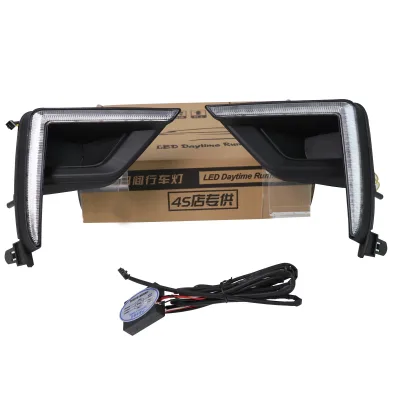 LED Daytime Running Lights (DRL) Assembly for 2017-2020 Toyota Land Cruiser Prado FJ150 LC150, IP67 Waterproof Front Fog Lamp Bezel Replacement
