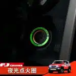 Luminous Ignition Switch Decoration Ring Sticker for Toyota FJ Cruiser, Gold Aluminum Alloy Interior Trim