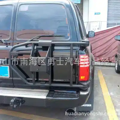 Rear Spare Tire Rack Carrier for Toyota Land Cruiser 80 FJ80 4500, Heavy Duty Steel Black Finish Rear Spare Tire Rack Carrier for Toyota Land Cruiser 80 FJ80 4500, Heavy Duty Steel Black Finish