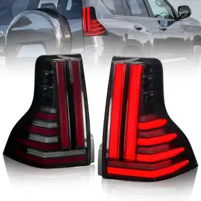 Full LED Taillight Assembly Pair for 2010-2020 Toyota Land Cruiser Prado and Lexus GX400 GX460, Smoke/Clear Lens Full LED Taillight Assembly Pair for 2010-2020 Toyota Land Cruiser Prado and Lexus GX400 GX460, Smoke/Clear Lens