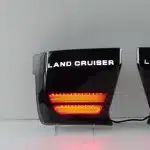 Rear Bumper LED Tail Light Brake Reflector Assembly for 2024 Toyota Prado LC250, Sequential Running Lamp Smoked Black