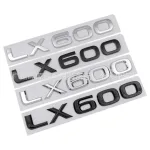 3D LX600 Emblem Trunk Badge Sticker Matte Black Exterior Logo for Lexus LX600 Side & Rear Body